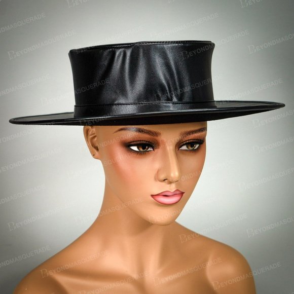 Steampunk Top Hat Captain Costume Hat Black - Picture 6 of 8